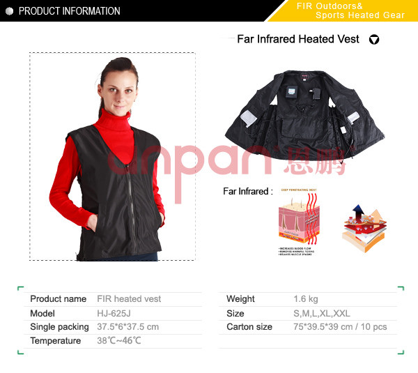Far infrared Heated Vest